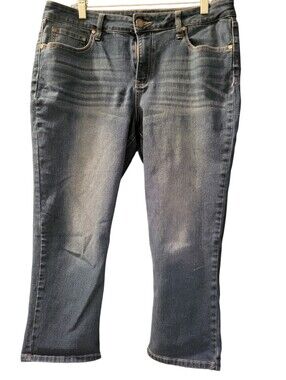 New Directions Plus Crop Jeans Blue sz 14